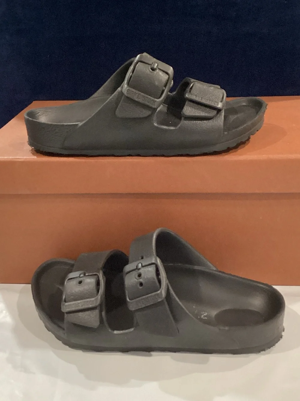 Birkenstock Kids Black Two Strap Sandals EU Size 25